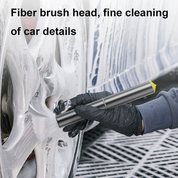 3-In-1 Car Air Outlet Double-Head Cleaning Brush Multi-Functional Detail Brush With Hammer(Grey)
