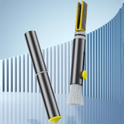 3-In-1 Car Air Outlet Double-Head Cleaning Brush Multi-Functional Detail Brush With Hammer(Grey)
