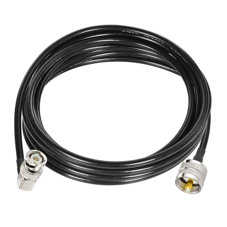 8m BNC Male Right Angle To UHF PL259 Male RG58 Coaxial Cable - Connectors by PMC Jewellery | Online Shopping South Africa | PMC Jewellery | Buy Now Pay Later Mobicred
