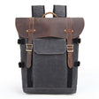 Vintage Camera Bag Waterproof  Canvas Backpack with Laptop Compartment Tripod Holder(Dark Gray) - Backpack by PMC TechLife | Online Shopping South Africa | PMC TechLife | Buy Now Pay Later Mobicred