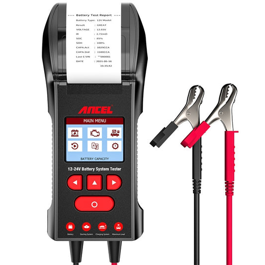 ANCEL 12V/24V Printer-Type Car Battery Tester Battery Power CCA Internal Resistance Life Detector(BST600) - free shipping - PMC Jewellery - Order now!