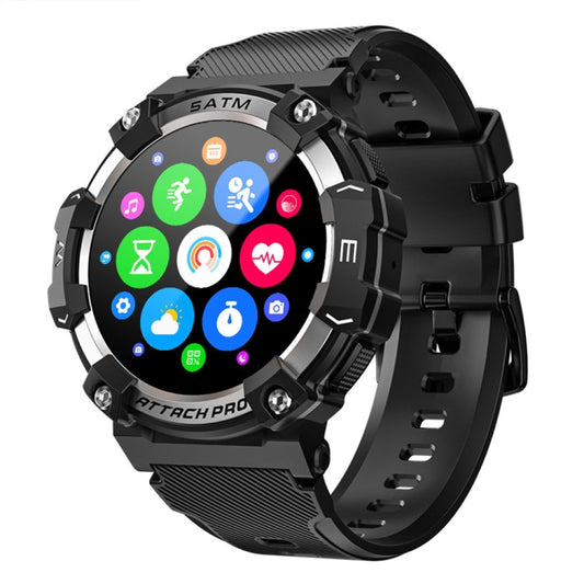 LOKMAT ATTACK 2 PRO 1.39-Inch 5ATM Waterproof Health Monitoring Bluetooth Smart Watch(Silver) - free shipping - PMC Jewellery - Order now!