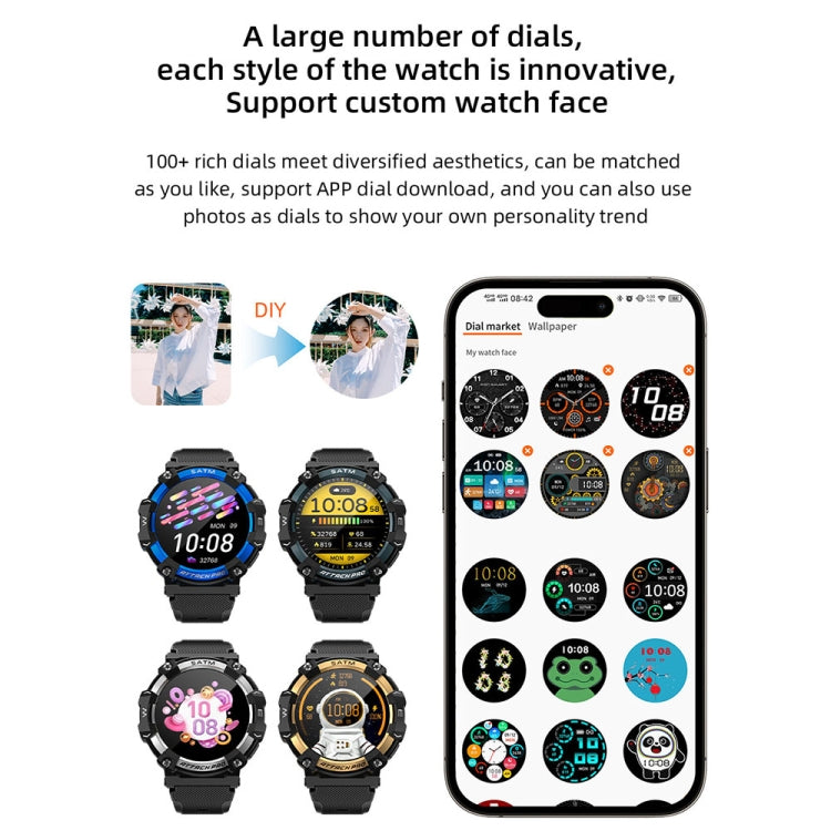 LOKMAT ATTACK 2 PRO 1.39-Inch 5ATM Waterproof Health Monitoring Bluetooth Smart Watch(Gray) - free shipping - PMC TechLife - Order now!