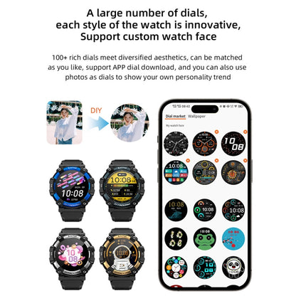 LOKMAT ATTACK 2 PRO 1.39-Inch 5ATM Waterproof Health Monitoring Bluetooth Smart Watch(Gold) - free shipping - PMC Jewellery - Order now!