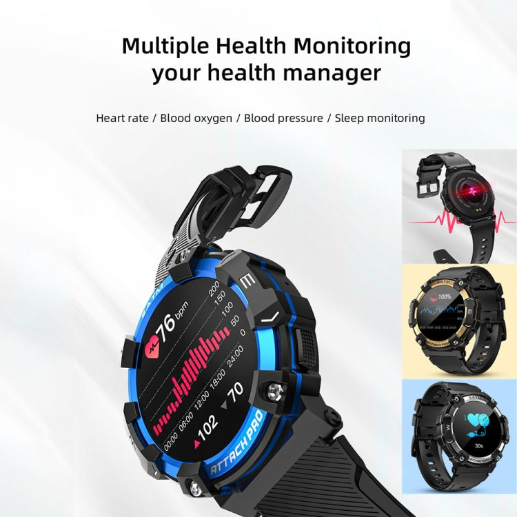 LOKMAT ATTACK 2 PRO 1.39-Inch 5ATM Waterproof Health Monitoring Bluetooth Smart Watch(Gold) - free shipping - PMC Jewellery - Order now!