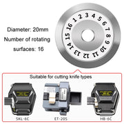 20mm 16 Rotating Surface Fiber Optic Cutting Knife Replacement Tungsten Steel Blade