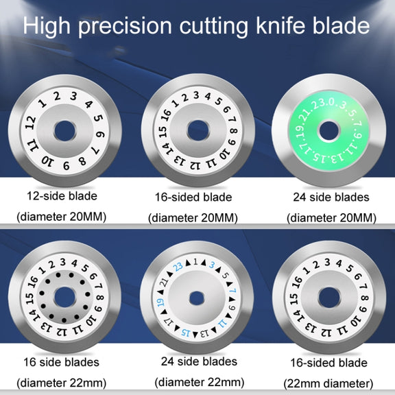 20mm 16 Rotating Surface Fiber Optic Cutting Knife Replacement Tungsten Steel Blade