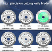 22mm 24 Rotating Surface Fiber Optic Cutting Knife Replacement Tungsten Steel Blade