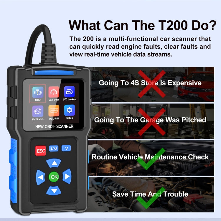 Automobile Fault Diagnostic Instrument OBD2 Engine Tester ELM327(T200) - Electronic Test by PMC TechLife | Online Shopping South Africa | PMC TechLife | Buy Now Pay Later Mobicred