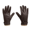 Autumn And Winter Padded Leather Gloves Business Simple Outdoor Sports Warm Gloves, Size: L(Brown) - Full Finger Gloves by PMC TechLife | Online Shopping South Africa | PMC TechLife | Buy Now Pay Later Mobicred