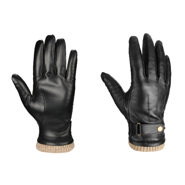Autumn And Winter Padded Leather Gloves Business Simple Outdoor Sports Warm Gloves, Size: XL(Black) - Full Finger Gloves by PMC TechLife | Online Shopping South Africa | PMC TechLife | Buy Now Pay Later Mobicred