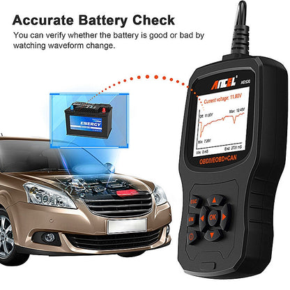 ANCEL AD530 2.8-Inch Screen OBD2 Car Engine Tester Car Battery Test Tool - free shipping - PMC Jewellery - Order now!