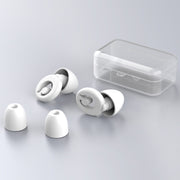 Silicone Sleep Soundproof Noise Reducing Earplugs Swimming Water-resistant Earplugs(White)