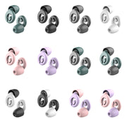 Silicone Sleep Soundproof Noise Reducing Earplugs Swimming Water-resistant Earplugs(White)