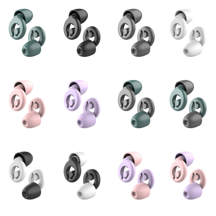 Silicone Sleep Soundproof Noise Reducing Earplugs Swimming Water-resistant Earplugs(Black)