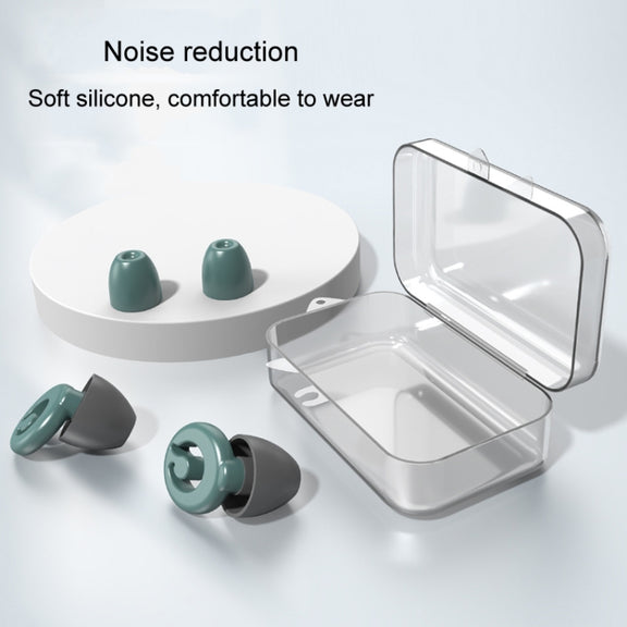 Silicone Sleep Soundproof Noise Reducing Earplugs Swimming Water-resistant Earplugs(White)