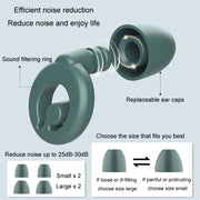 Silicone Sleep Soundproof Noise Reducing Earplugs Swimming Water-resistant Earplugs(Black)