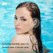 Silicone Sleep Soundproof Noise Reducing Earplugs Swimming Water-resistant Earplugs(White)