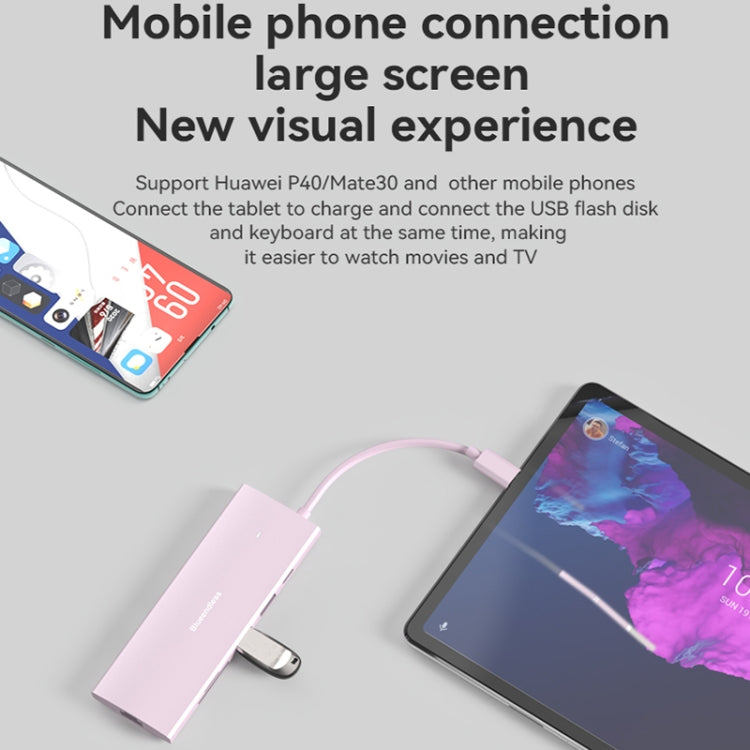 Blueendless 4K60Hz + Gigabit LAN + Data Type-C Docking Station, Spec: 6-in-1 Gray - free shipping - PMC Jewellery - Order now!