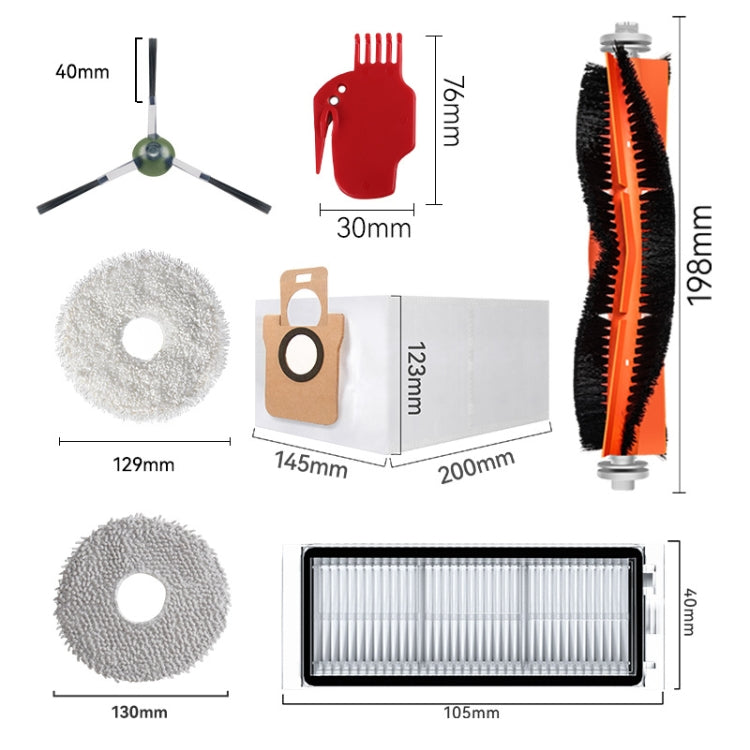 For Dreame L20 Ultra / X20 Pro / X20 Pro Plus Robot Vacuum Accessories 1 Gray Rag