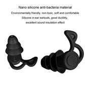 Noise Canceling Sleeping Earplugs Triple Layer Soundproofing Silicone Swimming Earplugs(Black)