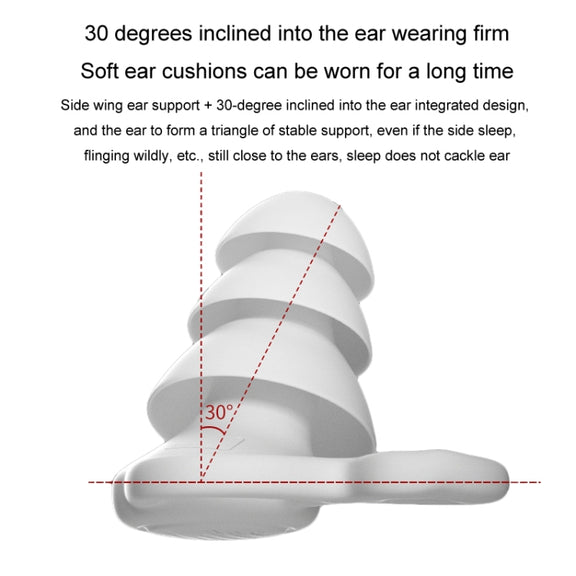 Noise Canceling Sleeping Earplugs Triple Layer Soundproofing Silicone Swimming Earplugs(White)
