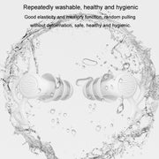 Noise Canceling Sleeping Earplugs Triple Layer Soundproofing Silicone Swimming Earplugs(White)