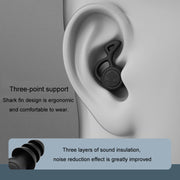 Noise Canceling Sleeping Earplugs Triple Layer Soundproofing Silicone Swimming Earplugs(Blue)