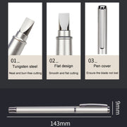 Tungsten Steel Fiber Cutting Knife Pen Type Portable Bare Fiber Cutter, Style: Flat Blade