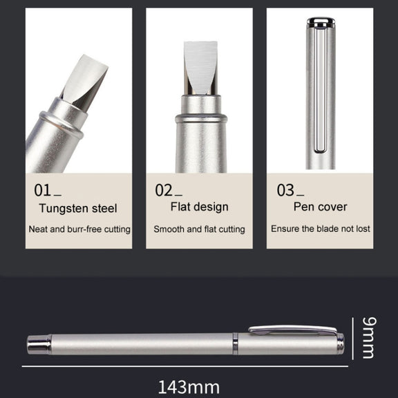 Tungsten Steel Fiber Cutting Knife Pen Type Portable Bare Fiber Cutter, Style: Flat Blade