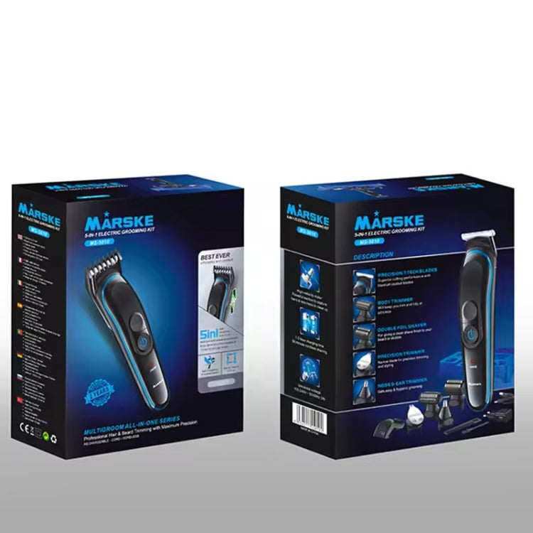 MARSKE MS-5010 Electric Hair Clipper 5 In 1 Multi-function Shaver Rechargeable Styler(USB Without Plug) - Hair Trimmer by MARSKE | Online Shopping South Africa | PMC Jewellery | Buy Now Pay Later Mobicred