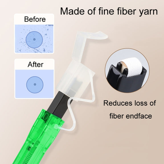 For MPO / MTP Fiber Optic Cleaning Pen Optical Module Ferrule Endface Cleaner(Green)