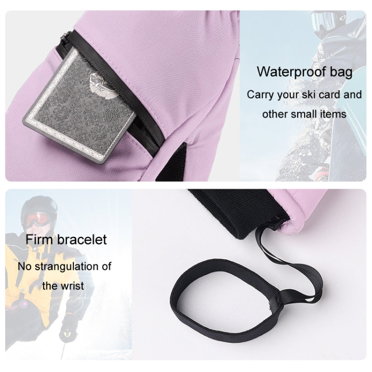 Winter Padded Ski Gloves Outdoor Windproof Warm Sports Gloves, Size: XS(White) - Safety Gloves by PMc TechLife | Online Shopping South Africa | PMc TechLife | Buy Now Pay Later Mobicred