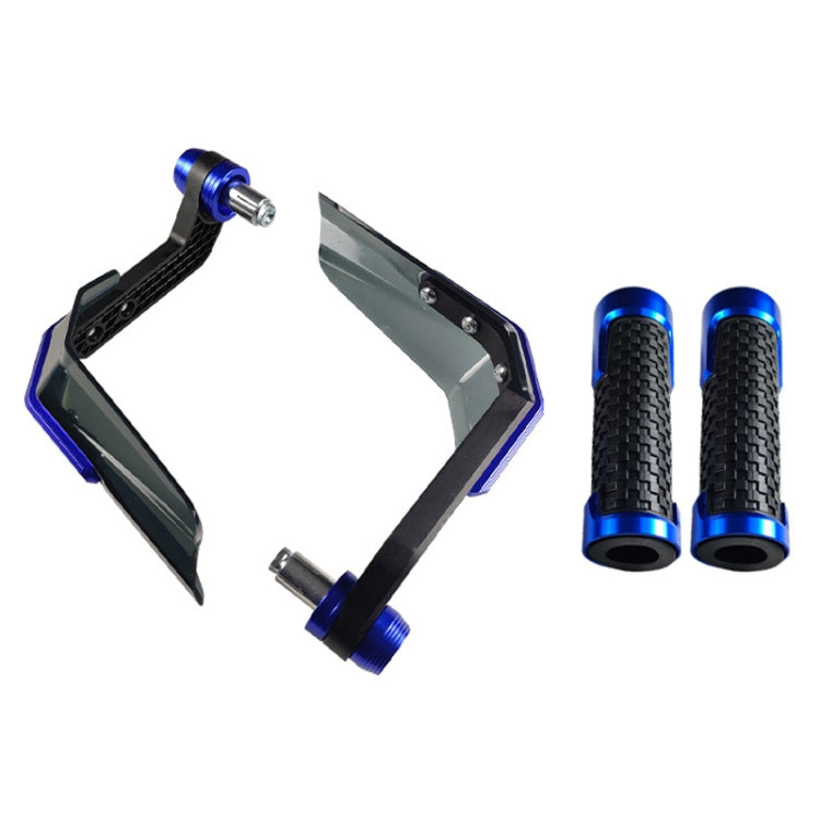 4 In 1 Motorcycle Modification Accessories Horn Windshield Windproof Protective Cover+Handlebar Plastic Throttle Grip Accessories(Blue) - Grips by PMC TechLife | Online Shopping South Africa | PMC TechLife | Buy Now Pay Later Mobicred