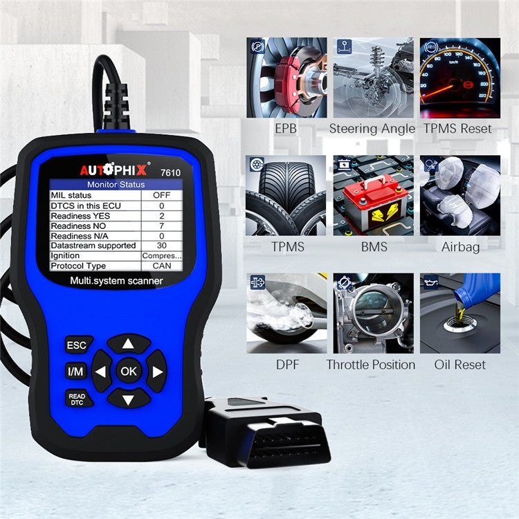 AUTOPHIX 7610 OBD2 Scan Diagnostic Tool Full System Maintenance And Repair Detector - free shipping - PMC TechLife - Order now!