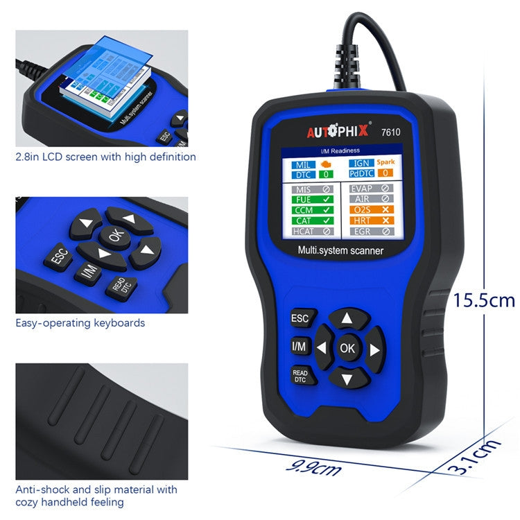 AUTOPHIX 7610 OBD2 Scan Diagnostic Tool Full System Maintenance And Repair Detector - free shipping - PMC TechLife - Order now!