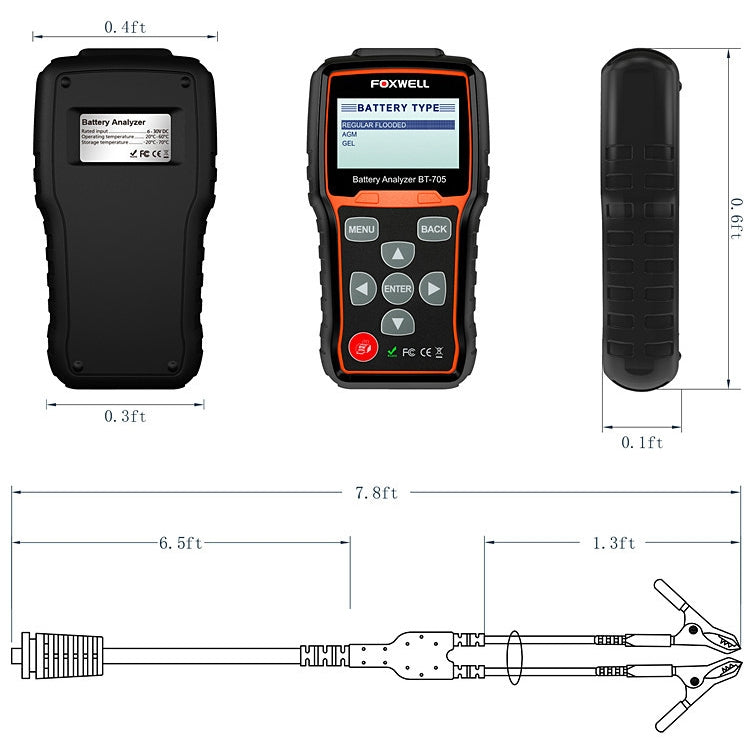 FOXWELL BT705 12V 24V Car Battery Test Analyzer Cranking and Charging System Test - free shipping - PMC Jewellery - Order now!