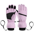 Winter Padded Ski Finger Gloves Outdoor Windproof Warm Sports Gloves, Size: S(Light Purple) - Full Finger Gloves by PMC TechLife | Online Shopping South Africa | PMC TechLife | Buy Now Pay Later Mobicred