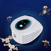 QSQ218 Multifunctional LED Household Indoor High-power Ultrasonic Mouse Repellent UK Plug(White)
