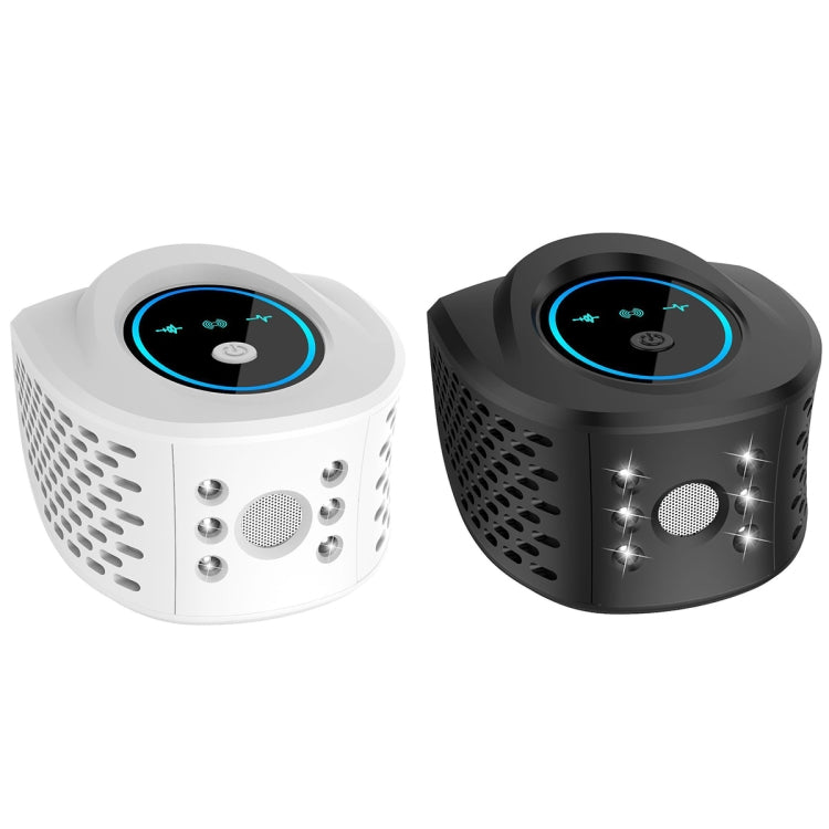 QSQ218 Multifunctional LED Household Indoor High-power Ultrasonic Mouse Repellent EU Plug(White)
