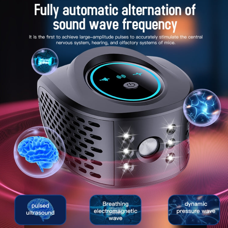 QSQ218 Multifunctional LED Household Indoor High-power Ultrasonic Mouse Repellent EU Plug(White)