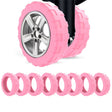 8pcs /Set Luggage Wheel Silicone Protective Cover Swivel Chair Wheel Sound Reducing Cover, Size: Large 5-7cm Wheels(4 Generation Pink) - Accessories by PMC TechLife | Online Shopping South Africa | PMC TechLife | Buy Now Pay Later Mobicred