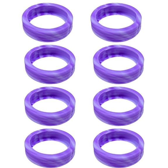 8pcs /Set Luggage Wheel Silicone Protective Cover Swivel Chair Wheel Sound Reducing Cover, Size: Large 5-7cm Wheels(Purple Mixed Blue)
