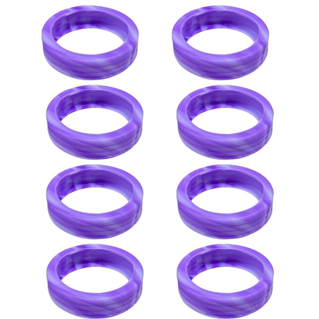 8pcs /Set Luggage Wheel Silicone Protective Cover Swivel Chair Wheel Sound Reducing Cover, Size: Large 5-7cm Wheels(Purple Mixed Blue)