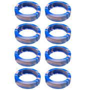 8pcs /Set Luggage Wheel Silicone Protective Cover Swivel Chair Wheel Sound Reducing Cover, Size: Large 5-7cm Wheels(Blue Mixed Pink)