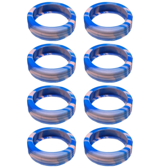 8pcs /Set Luggage Wheel Silicone Protective Cover Swivel Chair Wheel Sound Reducing Cover, Size: Large 5-7cm Wheels(Blue Mixed Pink)