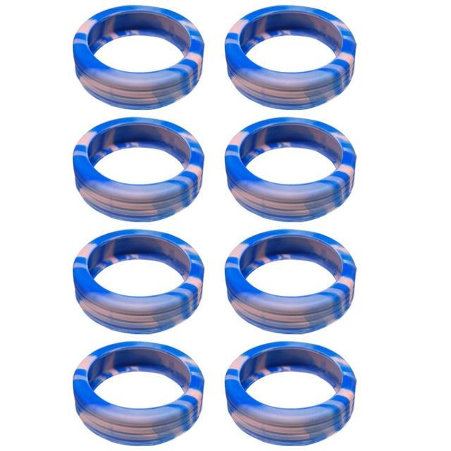 8pcs /Set Luggage Wheel Silicone Protective Cover Swivel Chair Wheel Sound Reducing Cover, Size: Large 5-7cm Wheels(Blue Mixed Pink)