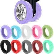 8pcs /Set Luggage Wheel Silicone Protective Cover Swivel Chair Wheel Sound Reducing Cover, Size: Small 4-5cm Wheels(4 Generation Black)