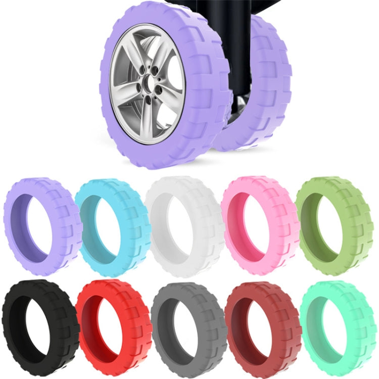 8pcs /Set Luggage Wheel Silicone Protective Cover Swivel Chair Wheel Sound Reducing Cover, Size: Small 4-5cm Wheels(Purple Mixed Blue)