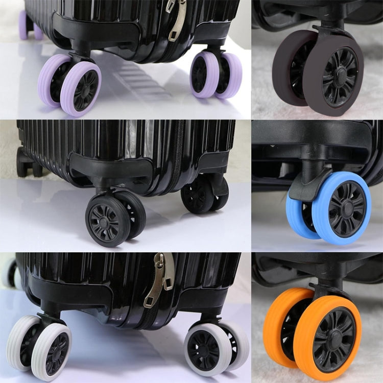 8pcs /Set Luggage Wheel Silicone Protective Cover Swivel Chair Wheel Sound Reducing Cover, Size: Small 4-5cm Wheels(4 Generation Black)